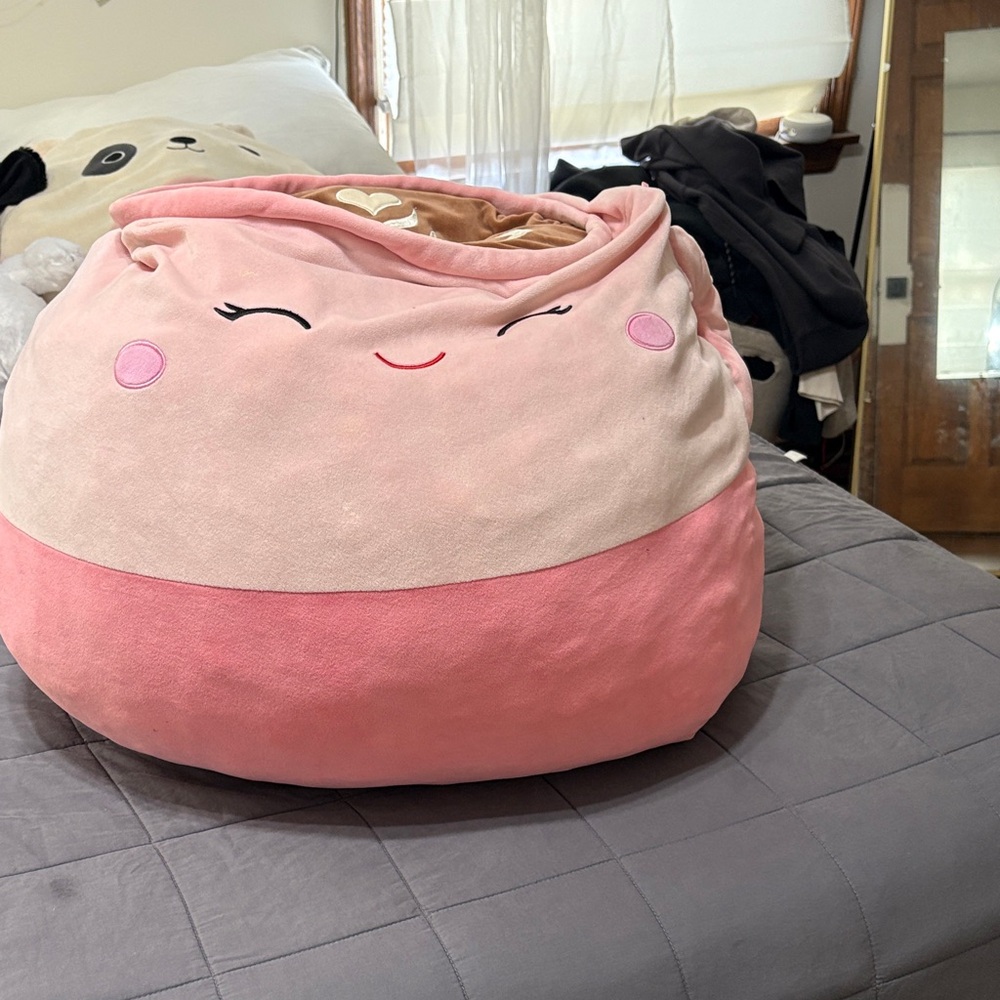 Squishmallows Pink and Cream Stuffed Animal